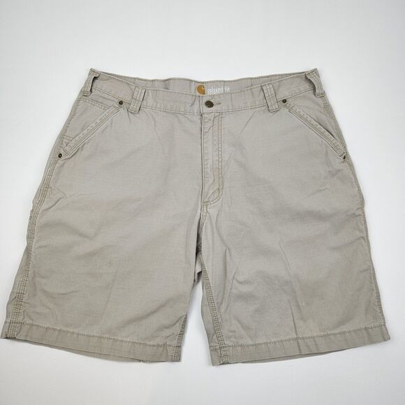 Carhartt‎ Tacoma Ripstop Short Men's 40 Beige 9" Inseam Utility Workwear 100240 - Picture 1 of 10